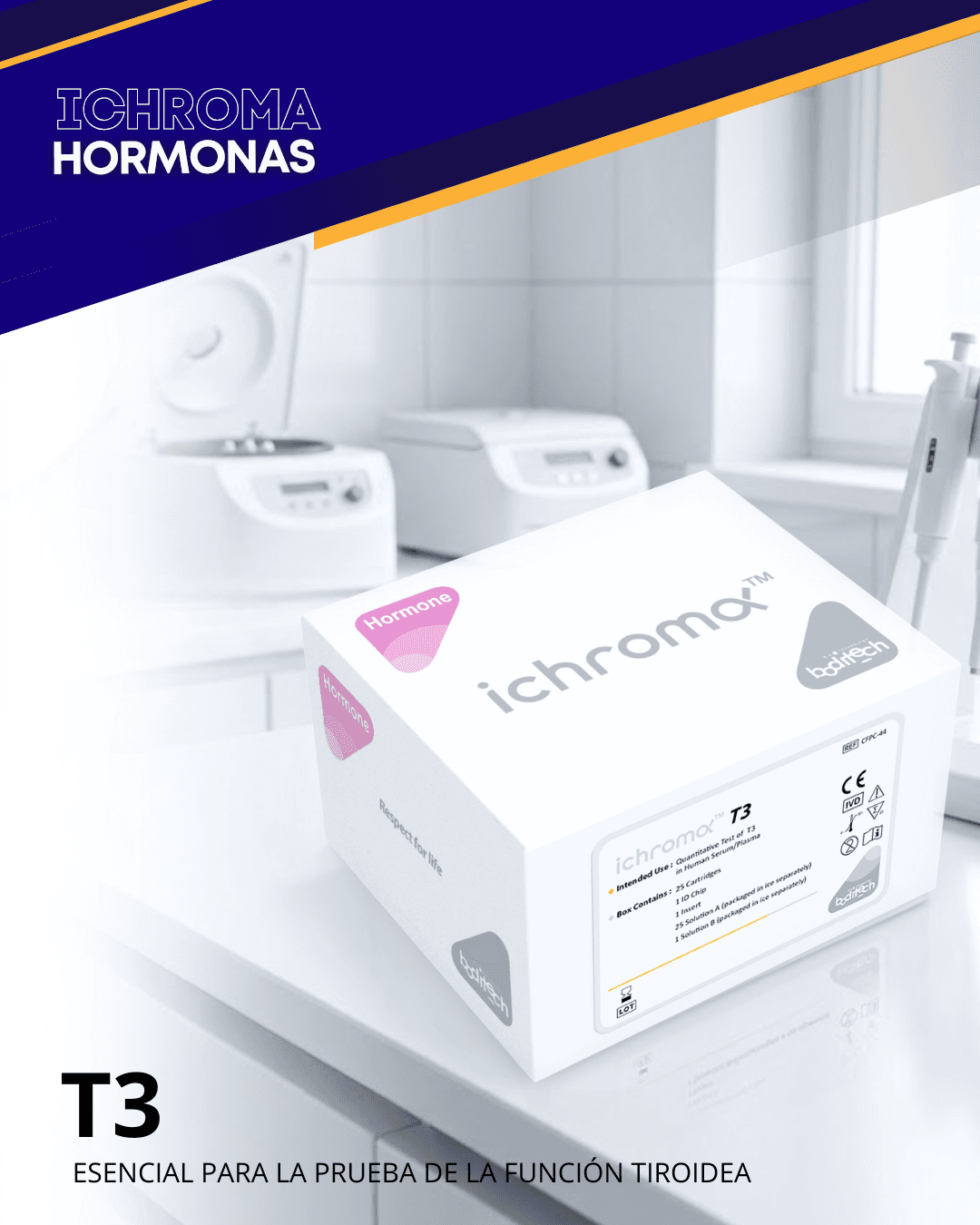 Reactivo T3 para analizador ichroma (Hormonas)