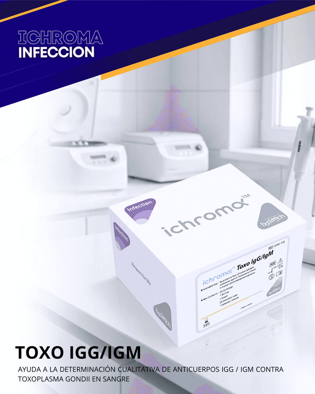 Reactivo TOXO IGG/IGM para analizador ichroma (Infecciones)