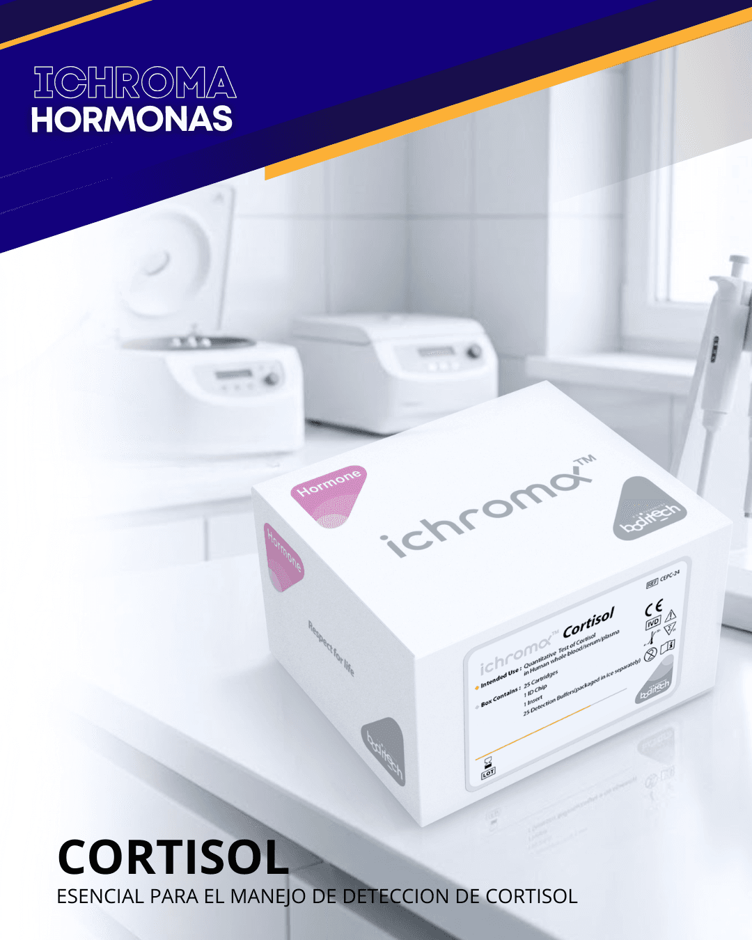 Reactivo CORTISOL para analizador ichroma (Hormonas)