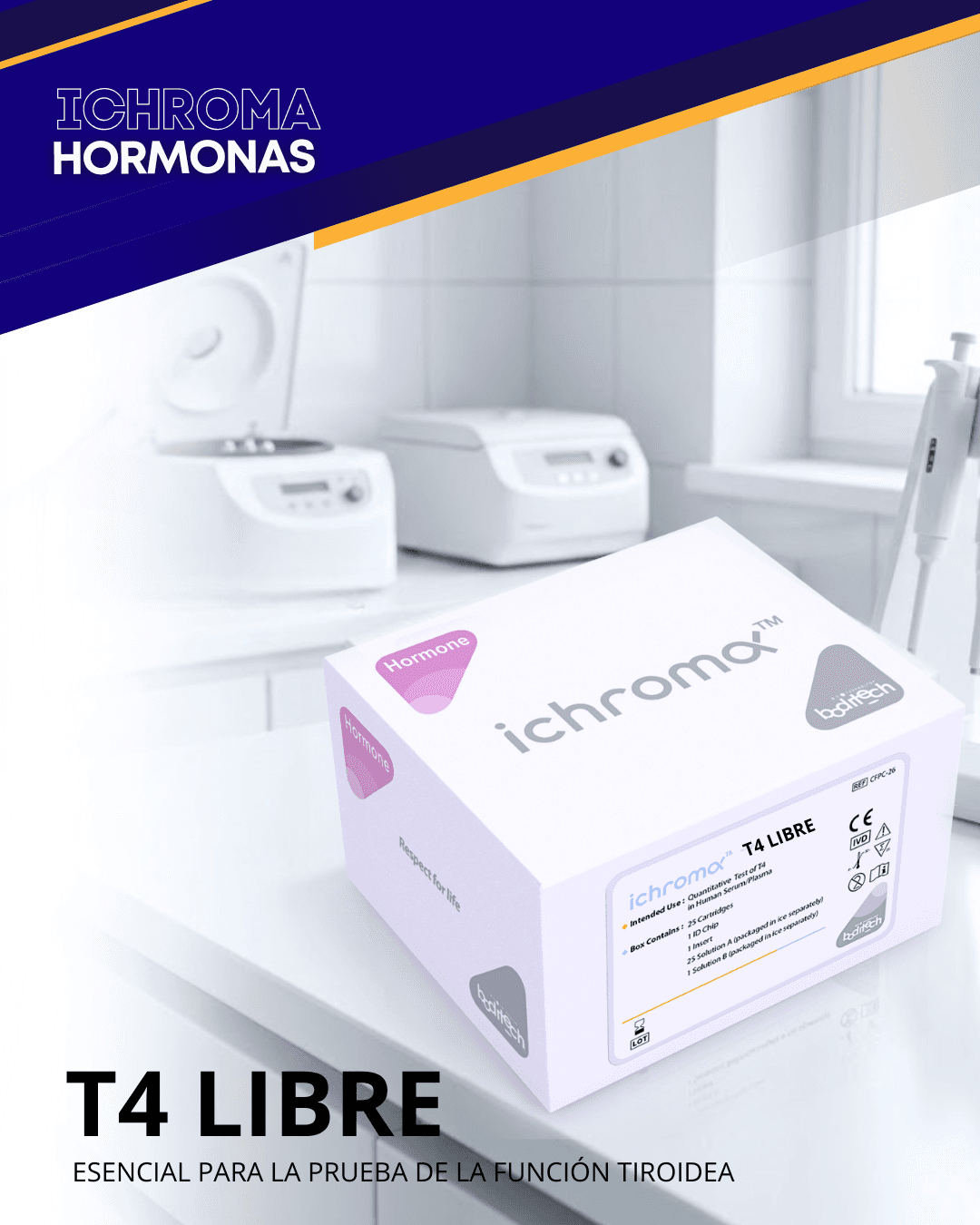 Reactivo T4 LIBRE para analizador ichroma (Hormonas)