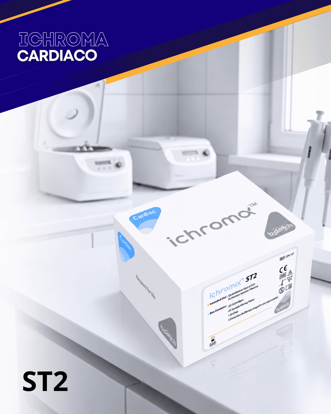 Reactivo ST2 para analizador ichroma (Marcadores Cardiacos)