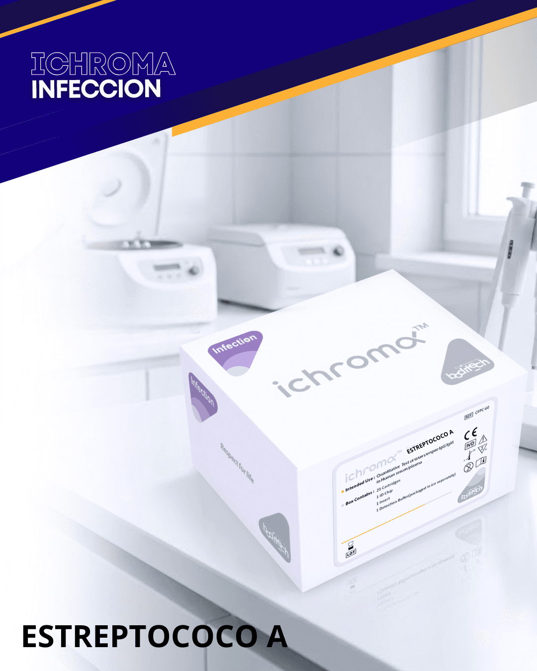 Reactivo STREP A para analizador ichroma (Infecciones)