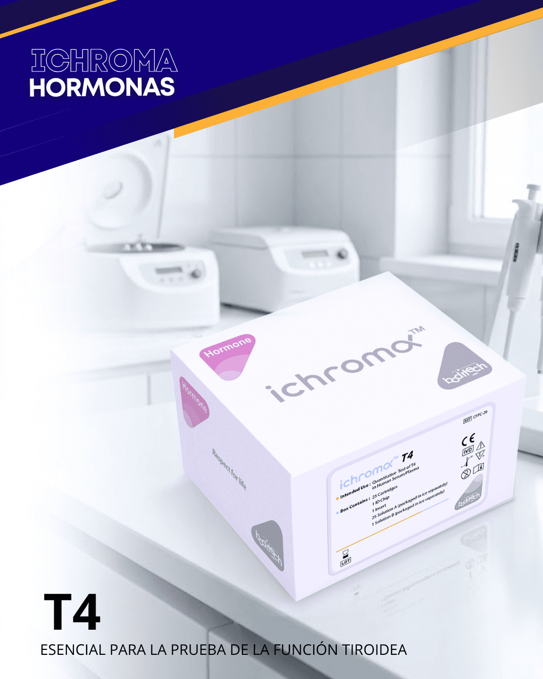 Reactivo T4 para analizador ichroma (Hormonas)